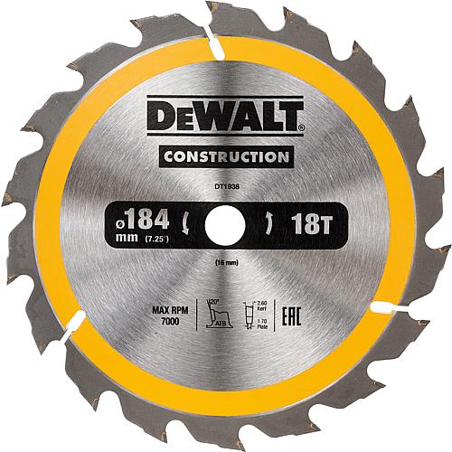 Construction circular saw blade, for wood, composite material and formwork shell Standard 3