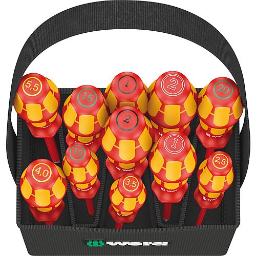 Jeu Tournevis WERA 11 pieces dans box de rangement Wera2go4 VDE