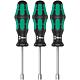 External hexagon screwdriver set WERA Kraftform Plus Series 300 (socket spanner), round blade, hollow shank, 3-piece Standard 1