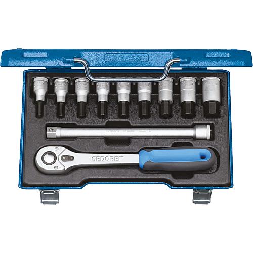 Set of Screwdriver inserts GEDORE 11-piece, 1/2", hexagon socket