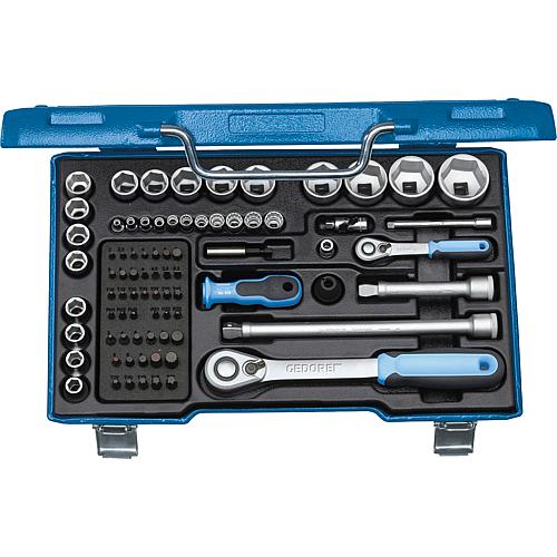 Socket wrench set 1/4” + 1/2”, 81-piece Standard 1