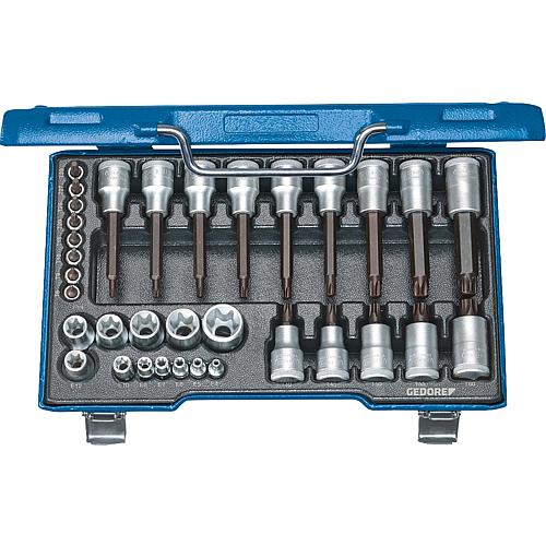 Screwdriver set 1/4” + 1/2”, 34-piece Standard 1