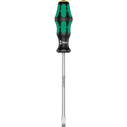 Wera 344 Kraftform Plus Series 300 slotted screwdriver, workshop blade, round blade, laser tip, SL7.0 x 1.2 x 150 mm