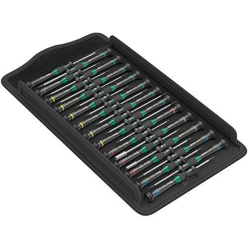 Screwdriver set Electrician’s series Micro, slotted, Phillips, Pozidriv, TORX®, TORX Plus®, hex socket/external hex, Microstix®, lifter, 25-piece Standard 1