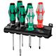 Screwdriver set, slotted, Phillips, square socket, laser tip, 6-piece Standard 1