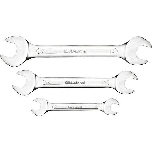 Open-ended spanner set, metric, short Anwendung 3