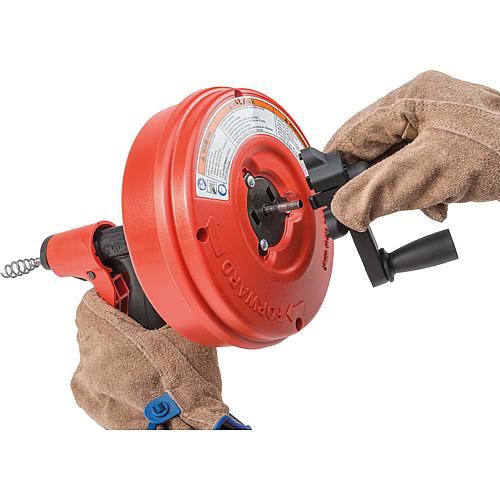 Manual pipe cleaning unit Power Spin+ with 2-way spiral feed AUTOFEED®