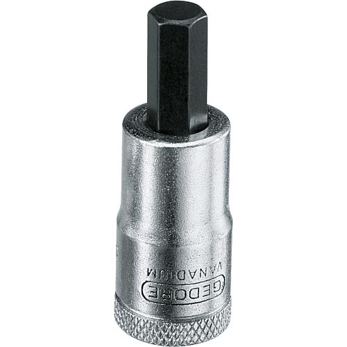 Screwdriver insert 3/8" hexagonal socket, metric, short