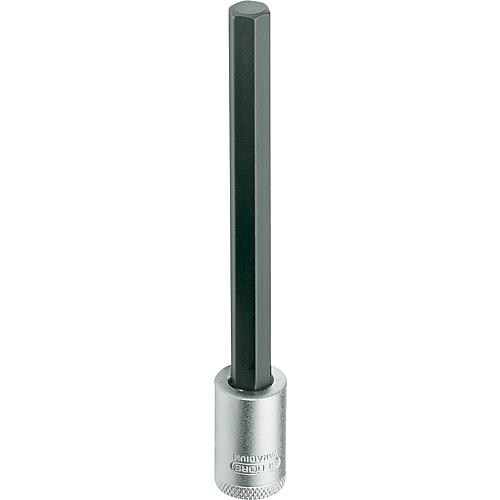 Screwdriver insert 3/8" hexagonal socket, metric, long