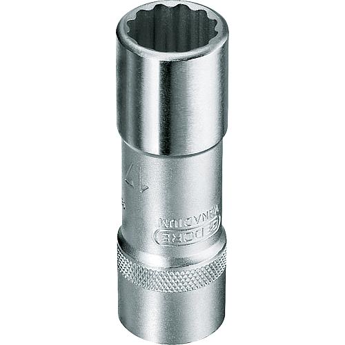 Socket wrench insert 1/2", double-hex, metric, long Standard 1