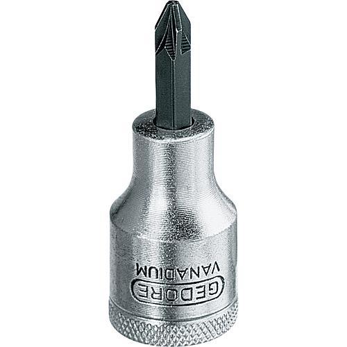 Embout de tournevis 1/2" Pozidriv, métrique, court Standard 1