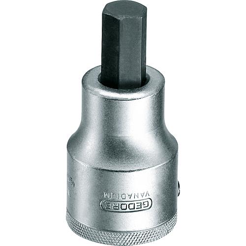 Screwdriver insert 3/4" hexagonal socket, metric, short Standard 1