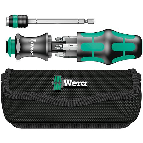 Schraubendreher-Set WERA, Schnellwechselfutter, Bitsmagazin, Pozidriv-, TORX®, 7-teilig Standard 3