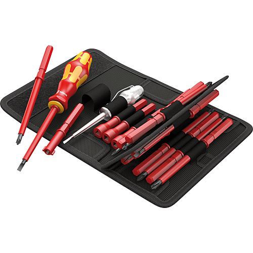 Kraftform Kompakt® screwdriver set, slotted, Phillips, Pozidriv, PlusMinus, square, triangular, flange, 18 pieces Standard 1