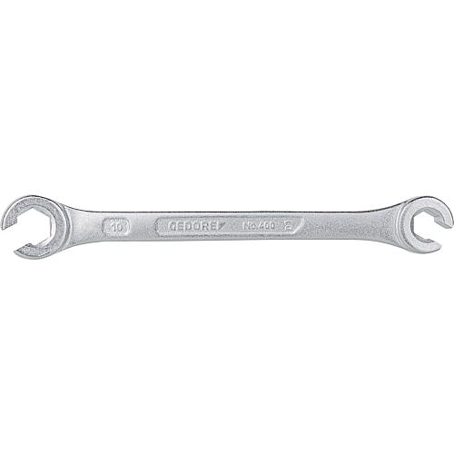 Double ring spanner, double-hex, metric, open Standard 1