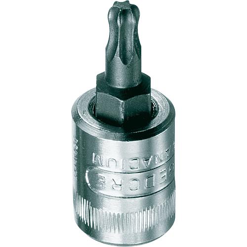 Screwdriver insert 1/4”, Torx® socket, metric, with ball head, short Standard 1