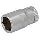 Socket wrench insert 1/4", hex, metric, short