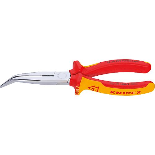 Half round pliers with cutter bent length 200 mm