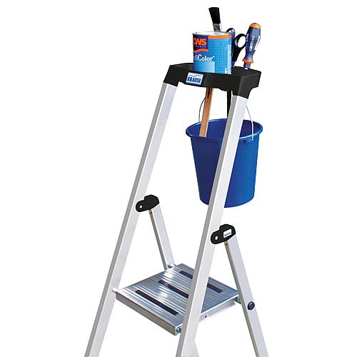 Stepladder with storage tray