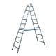 Double rung ladder Working height 4.08 Ladder height 2.73 2x10 rungs