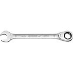 Ring ratchet open-end wrench spanner, metric, non-reversible