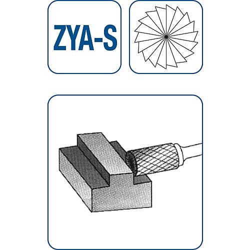 Metal burrs, carbide, cylinder, with spur toothing