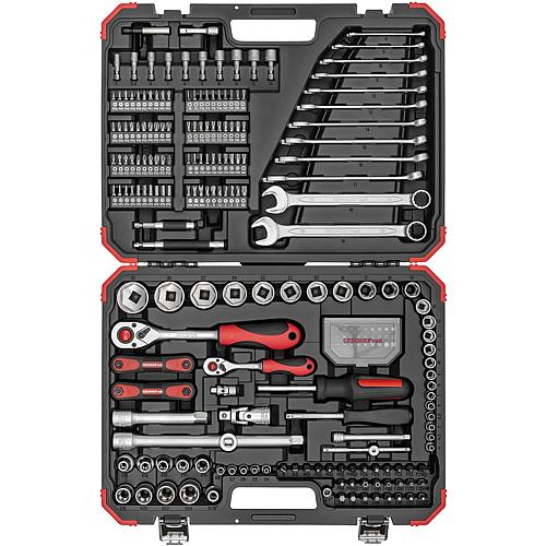 Gedore red 232-piece socket wrench set 1/4" and 1/2"