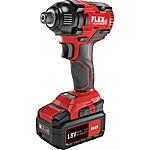 Cordless impact screwdriver FLEX® 1/4”, 18 V, ID 1/4” 18.0-EC/5.0 set, with 2 x 5.0 Ah battery and charger