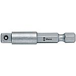 Tool shaft (connector) 870/4 WERA, 1/4” external square output, 1/4” external hex drive