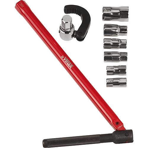 Standpipe nut spanner with 7 inserts and gripping surface Standard 1