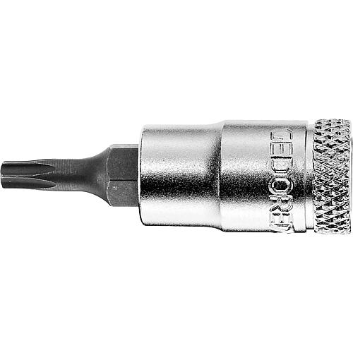 Screwdriver insert 1/4”, Torx® socket, metric, short