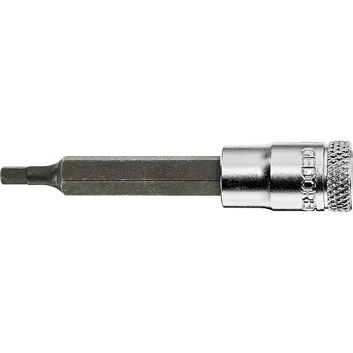 Screwdriver insert 1/4" hexagonal socket, metric, long