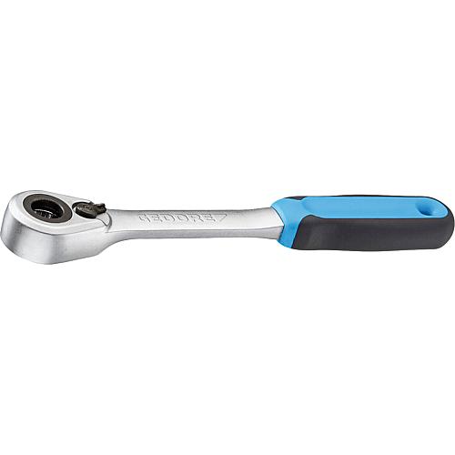 Through-hole reversible ratchet 1/2” with hex socket holder Standard 1