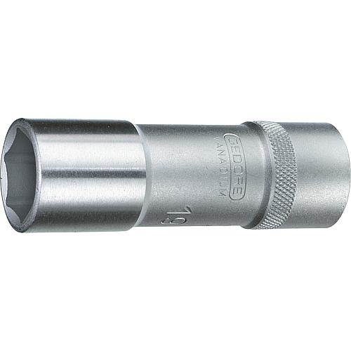 Socket wrench insert 1/2", hex, metric, long