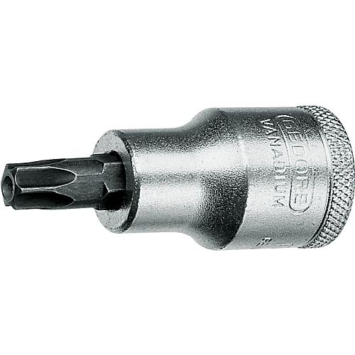 Schraubendrehereinsatz 1/2" Innen-Torx® mit Bohrung, metrisch, kurz Standard 1