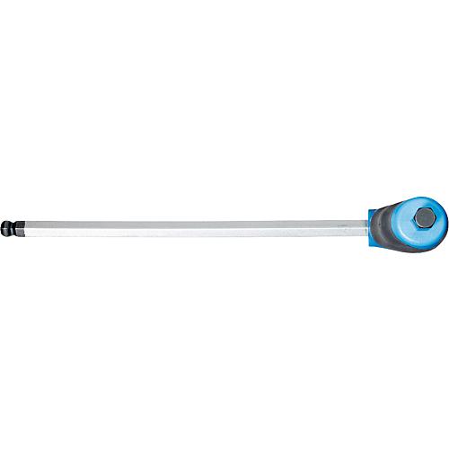 Hex socket angled screwdriver, with ball head