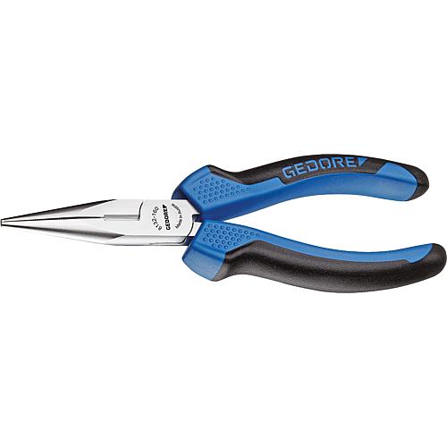 Needle nose pliers with cutting edge, serrated, straight shape Anwendung 1