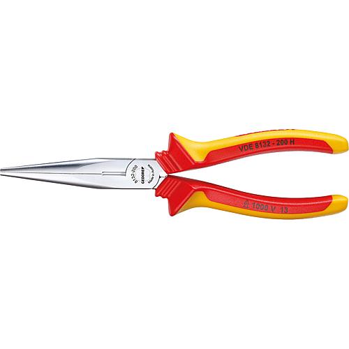 VDE needle nose pliers with sleeve insulation, straight shape Standard 2