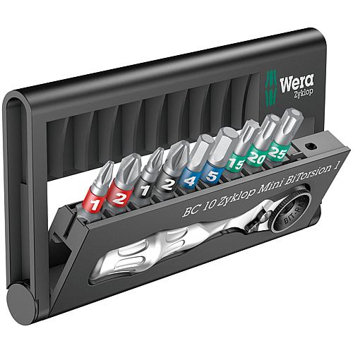 Bit-Check 10 Zyklop Mini BiTorsion 1-set WERA, 10-piece Standard 1