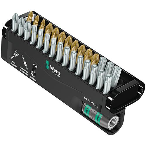 Bit set Phillips, Pozidriv, Torx®, tough incl. Rapidaptor RR universal holder 1/4” x 57 mm, 30-piece Standard 1