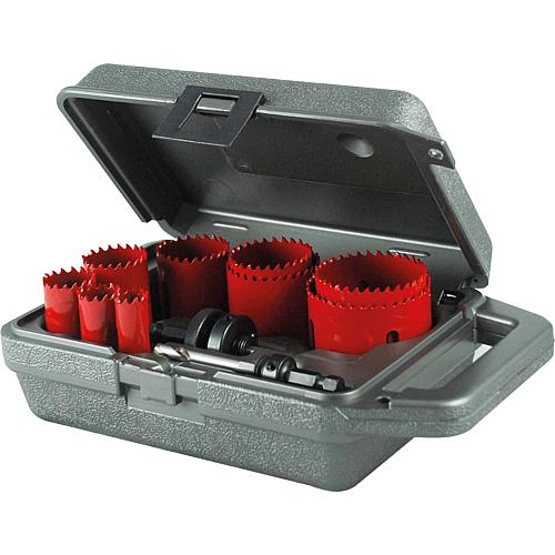 Multi-purpose hole saw set with centring drill, 11 pieces  Standard 1