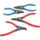 Safety locking ring pliers set, straight and angled, 4-piece Standard 1