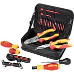 Tool set for wall box, 23-piece, including multifunction bag