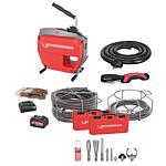 Battery pipe straightening device R600 VarioClean with Duraflex spiral/tool set 16 + 22 mm