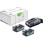 Jeu de batteries SYS 18 V, 2 batteries 8,0 Ah et chargeur avec mallette de transport