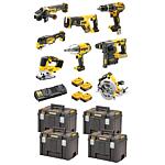 Akku-Set DeWALT 17-teilig 18V DCK865P4T-QW mit 4 x 5,0 Ah Li-Ion Akkus und Doppelladegerät