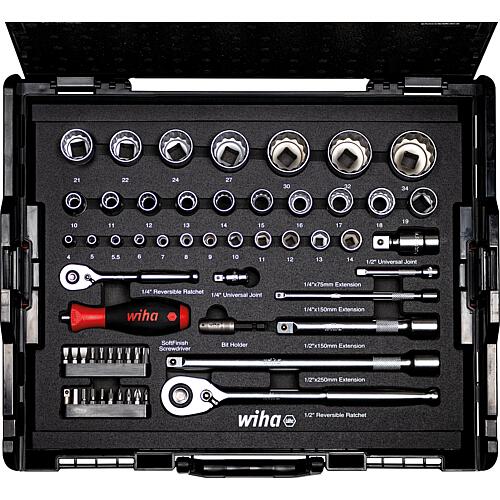 Socket spanner set 1/4" + 1/2", in L-BOXX®, 60 pieces Anwendung 1