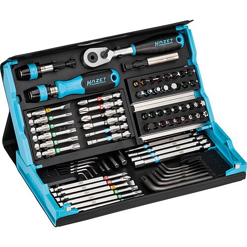 Bit-Set HAZET SmartCase 1/4", 73-teilig mit Bithalter und Bit-Knarre Standard 1