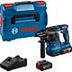 Cordless hammer drill and chisel Bosch GBH 18V-22 with 2x 4.0 Ah batteries and charger
