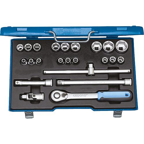 Socket wrench set 1/2", AF width 8 - 32 mm